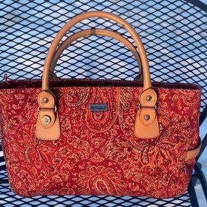 Pierre Dux French Country Paisley Fabric Tote Bag
